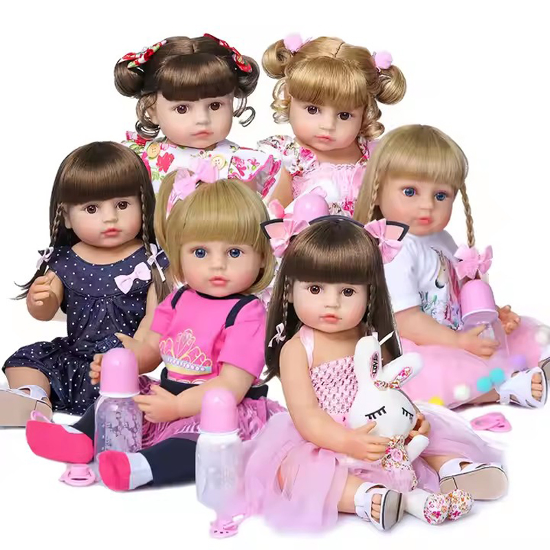 Kids Playmate Cute Realistic Girl Baby Soft Skin Vinyl Silicone Doll Toy