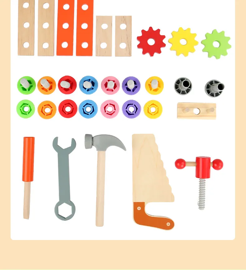 Educational Wooden Play Pretend Toolbox Set 6