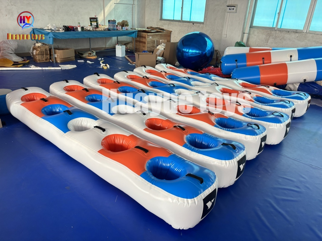 Run Obstacle Tyre Team Building Water Game Inflatable Floating Toy for Kids and Adults