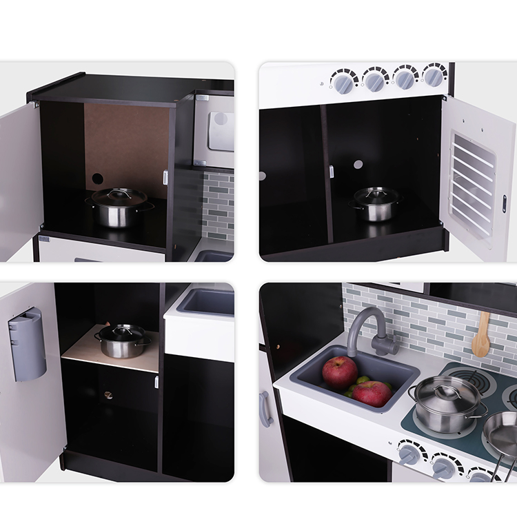 Wooden Cooking Tools Kids Kitchen Set Toy Pretend Play Toy Kitchen Set for Kids