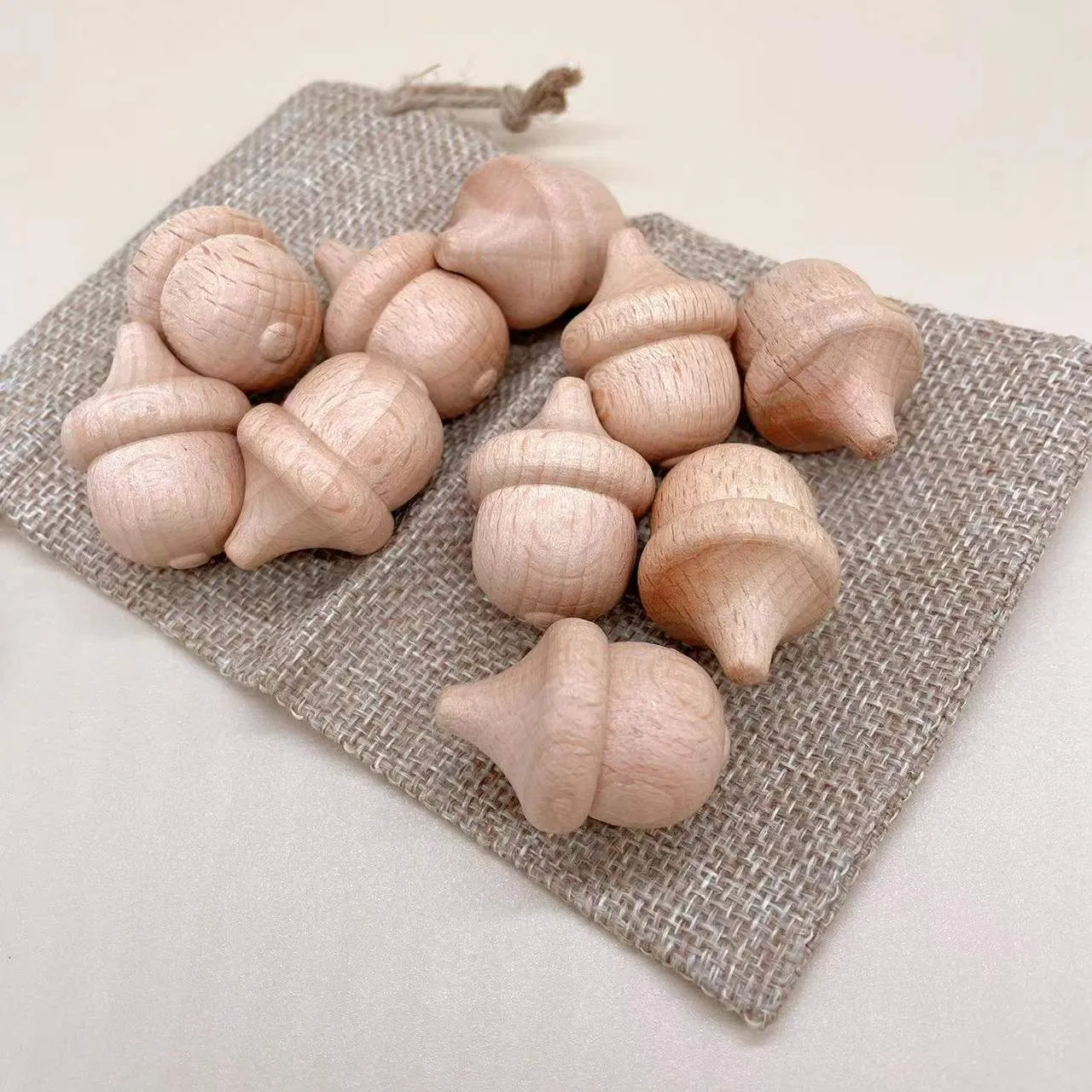 Ten Lattice Digital Blocks Open Puzzle Toy Black Walnut Log