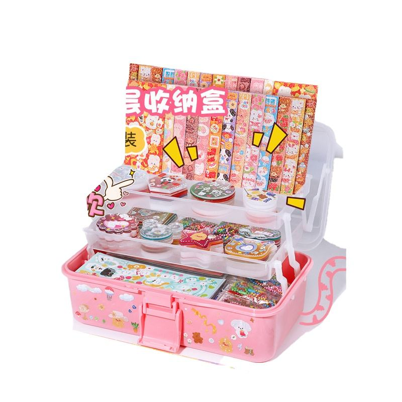 Birthday Gift Box for Girls - Creative Sticker Art Set with Fire-Themed Paint Cards DIY Paste Craft Kit, Party Favors, Arts &amp; Toys for Kids Ages 5-8