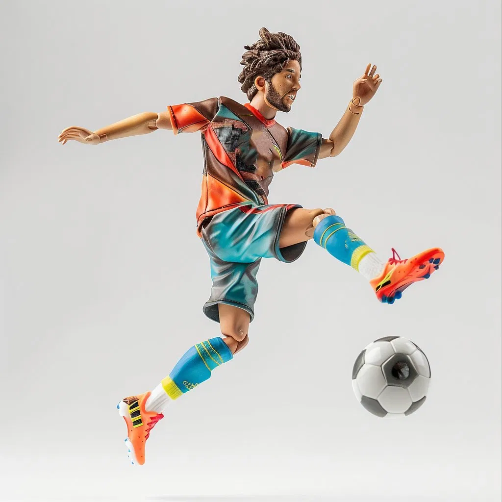 Custom Mini 3D Football Figure Movable Football Action Figure