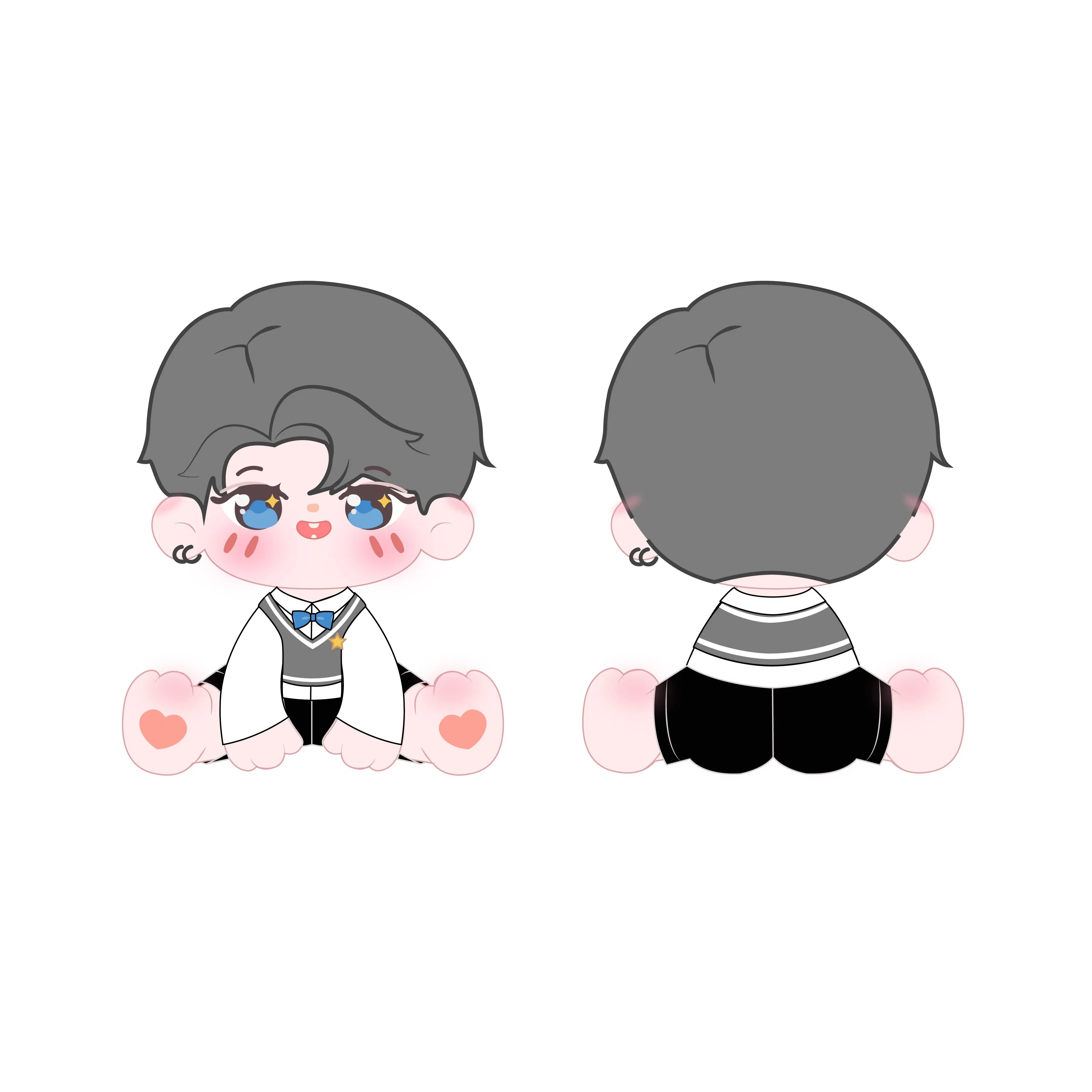 Custom 3D Face Plush Toys Stuffed Toy 20cm 25cm 30cm Plush Kpop Star Dolls with CE CPC