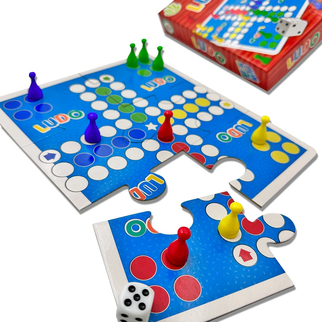 Whole Sale Ludo Board Game Educational Custom Paper Memo Flash Cards Kids Puzzle Toy Children's Gifts Printing Chess Checker with Dices