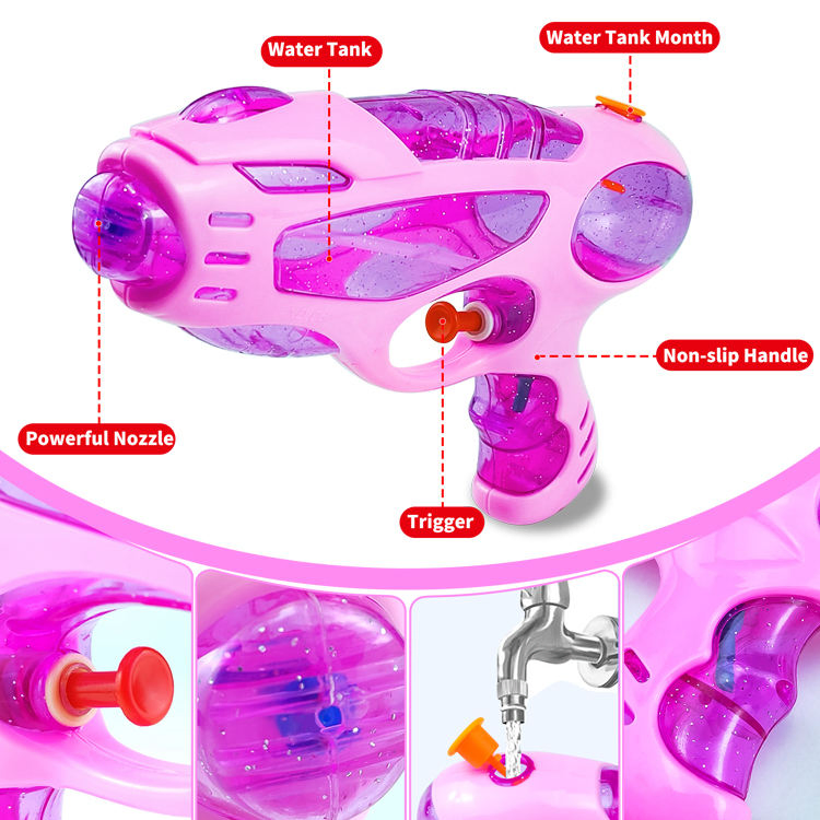Summer Outdoor Swimming Beach Toys Play Water Spray Gun High Pressure Plastic Water Toy Gun