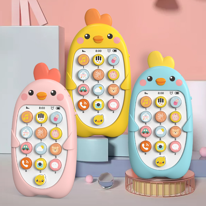 Early Learning Baby Mobile Phone Toy Music Light Analog Call Plastic Cellphone Chinese and English Bilingual Toy Phone for Kid