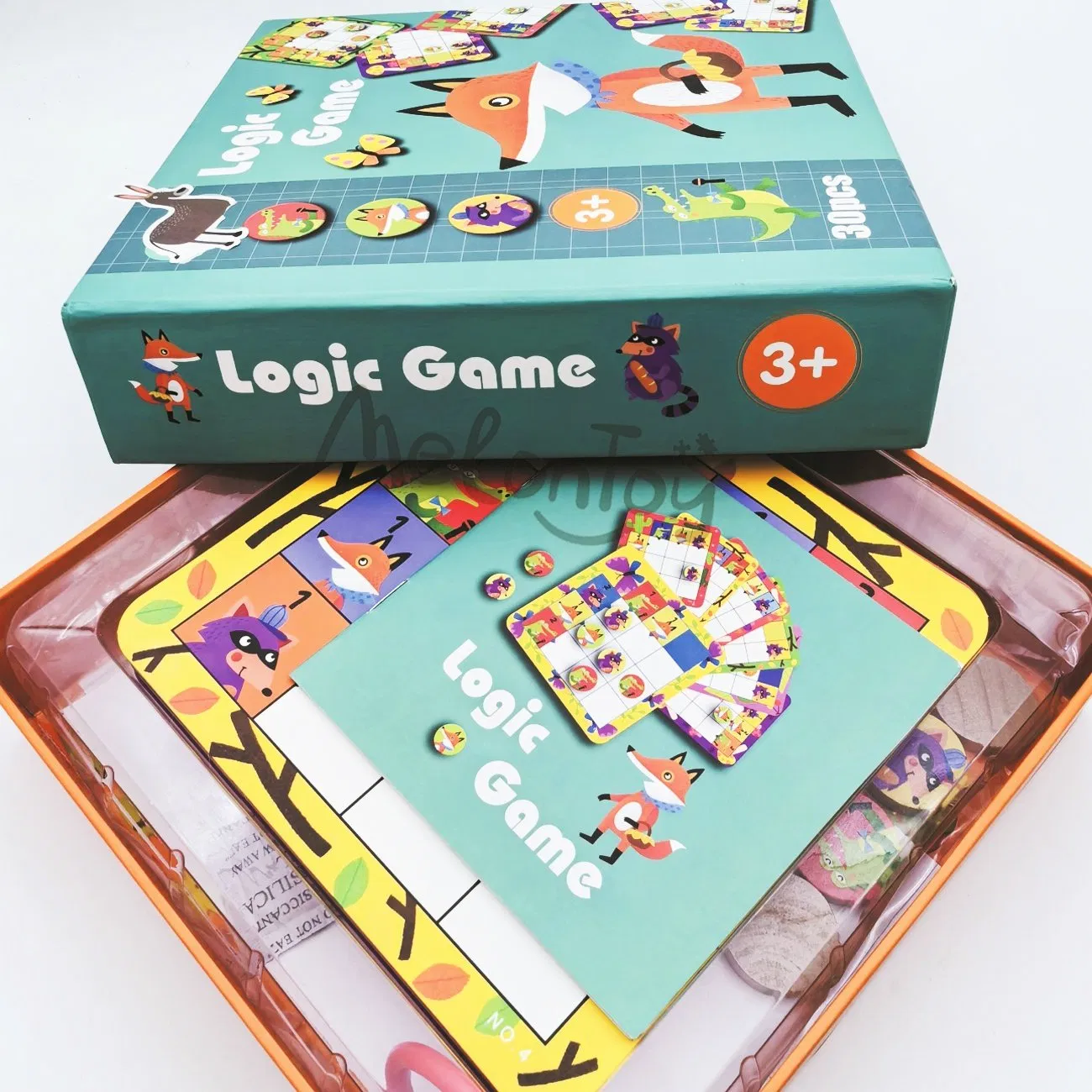 Custom Colorful Educational Board Games Animal Logic Game Playing Cards Children Toy Card Games Paper Board Game for Kids