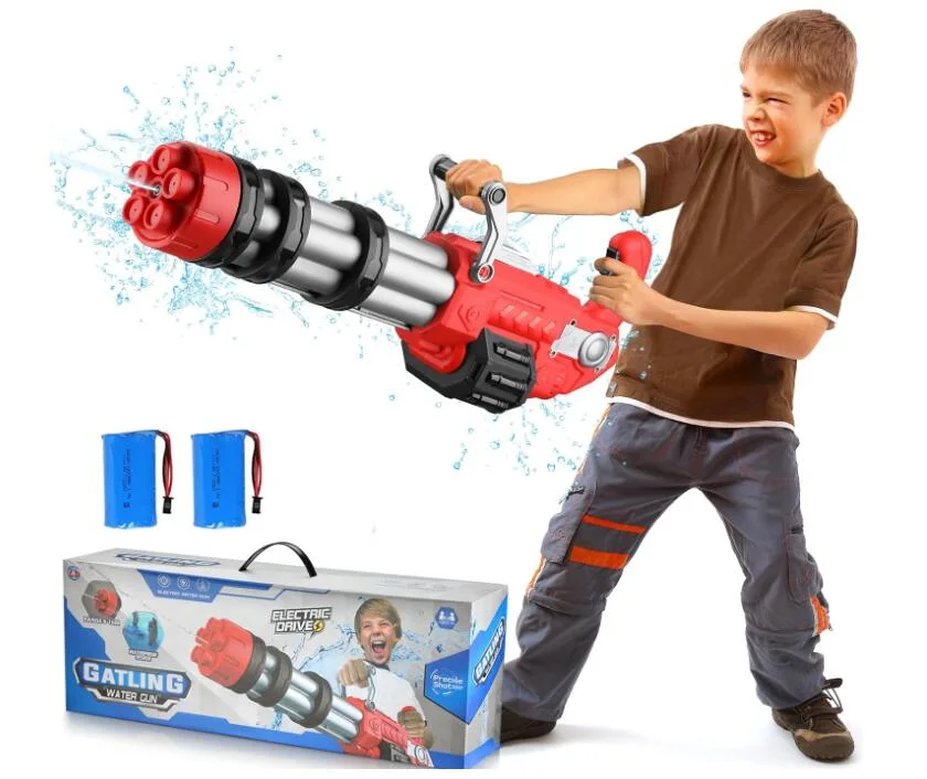 Gatling Water Gun Electric Water Gun for Kids Adults Automatic Water Gun Battery Super Soaker Waterproof Powerful Water Shooting Toys