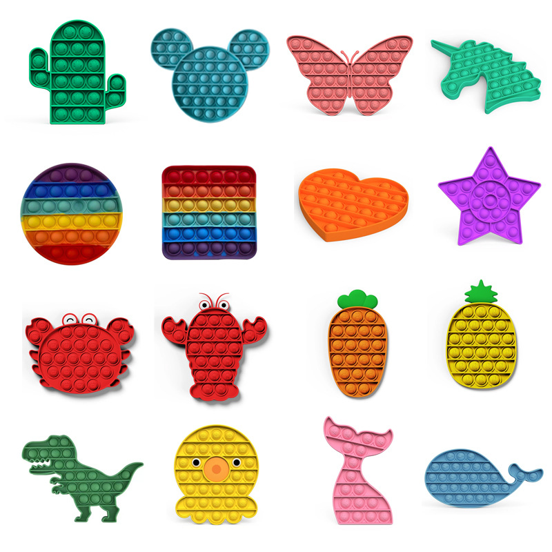 Kgobang Push Bubble Pops Fidget Sensory Toy for Autisim Special Needs Anti-Stress Game Stress Relief Squishy Pops It Fidget Toys