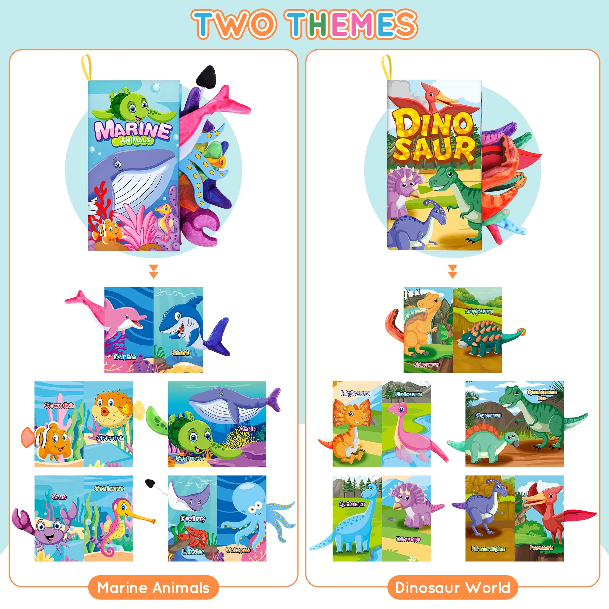 OEM ODM Baby Soft Cloth Bath Book Toy Mu100529