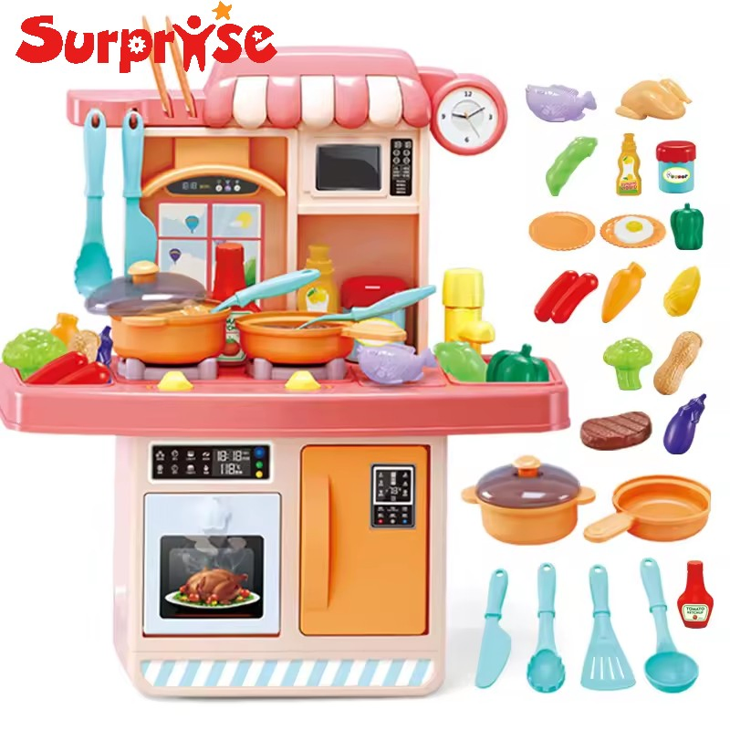 Kitchen Toys Cooking Pretend Play Juguetes Set Children's Toys Spraying Kitchen Set Toys