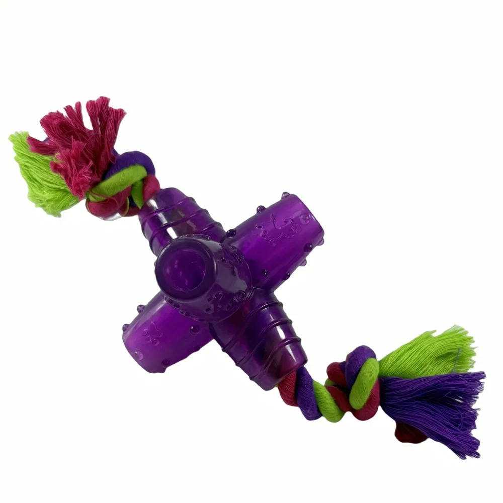 Multi-Handle Braided Pet Rope Toy for Outdoor Play and Training