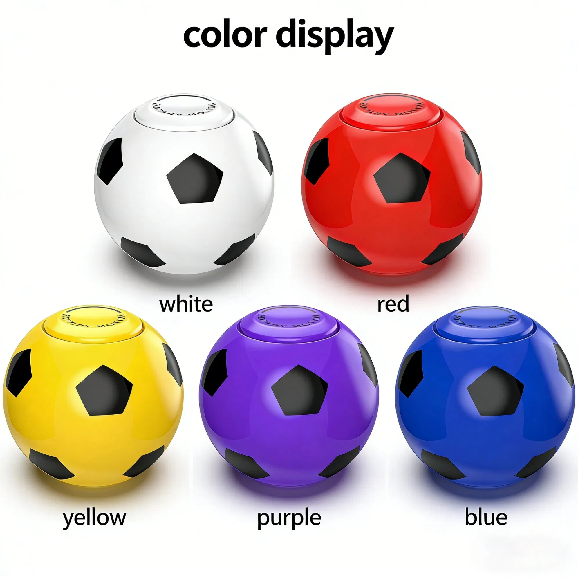 Soccer Ball Fidget Spinner Stress Relief Gift 4.6cm Mini Finger Toy for Football Fans Bulk Wholesale Customizable Souvenir