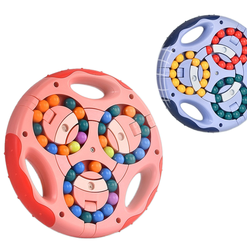 Zhiqu Double-Sided Fidget Spinners Custom Early Education Plastic Finger Hamburger Cube Gyro Finger Puzzle Rotating Magic Bean