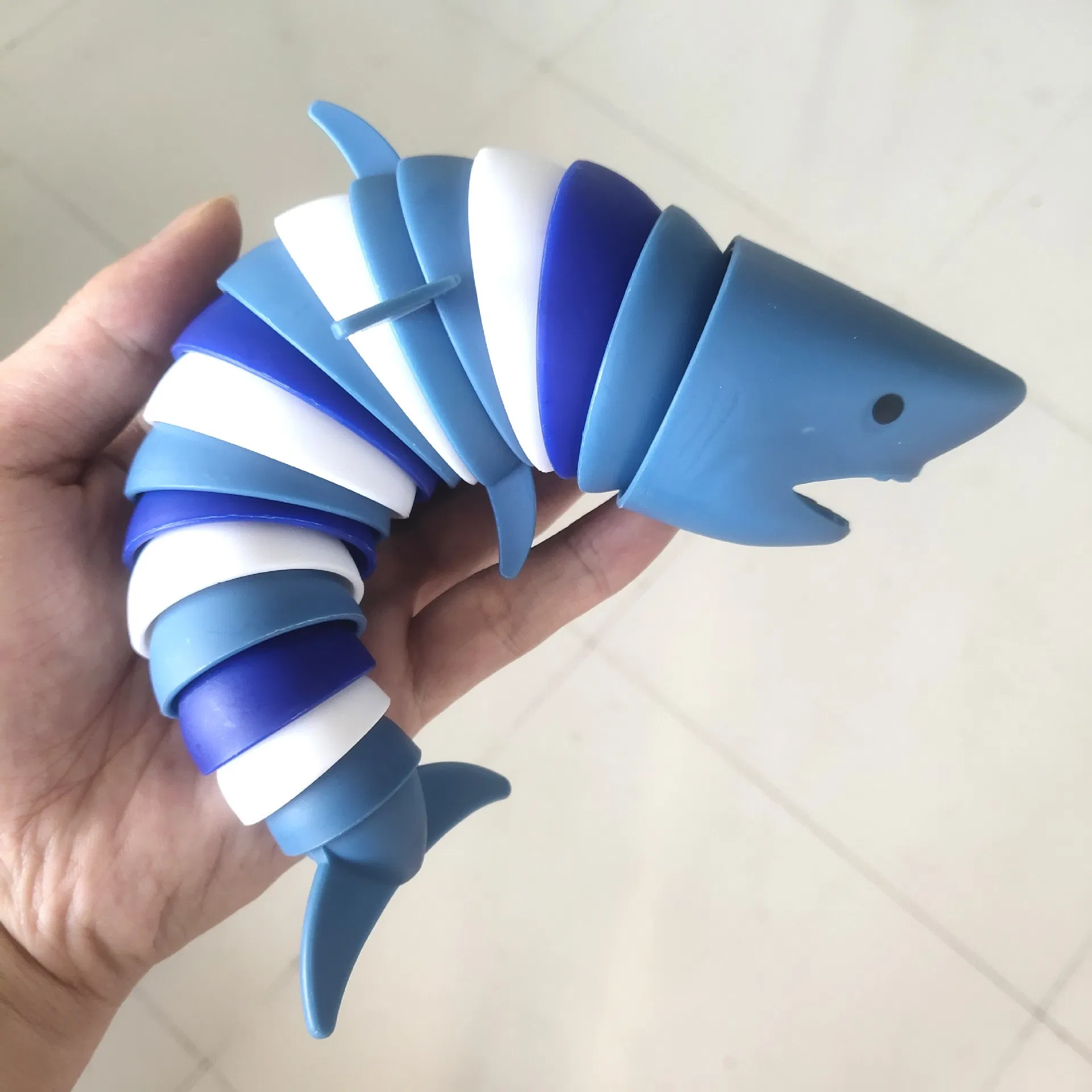 3D Articulated Stretch Shark Stress Reliever Hand Toy Fidget Slug Toy