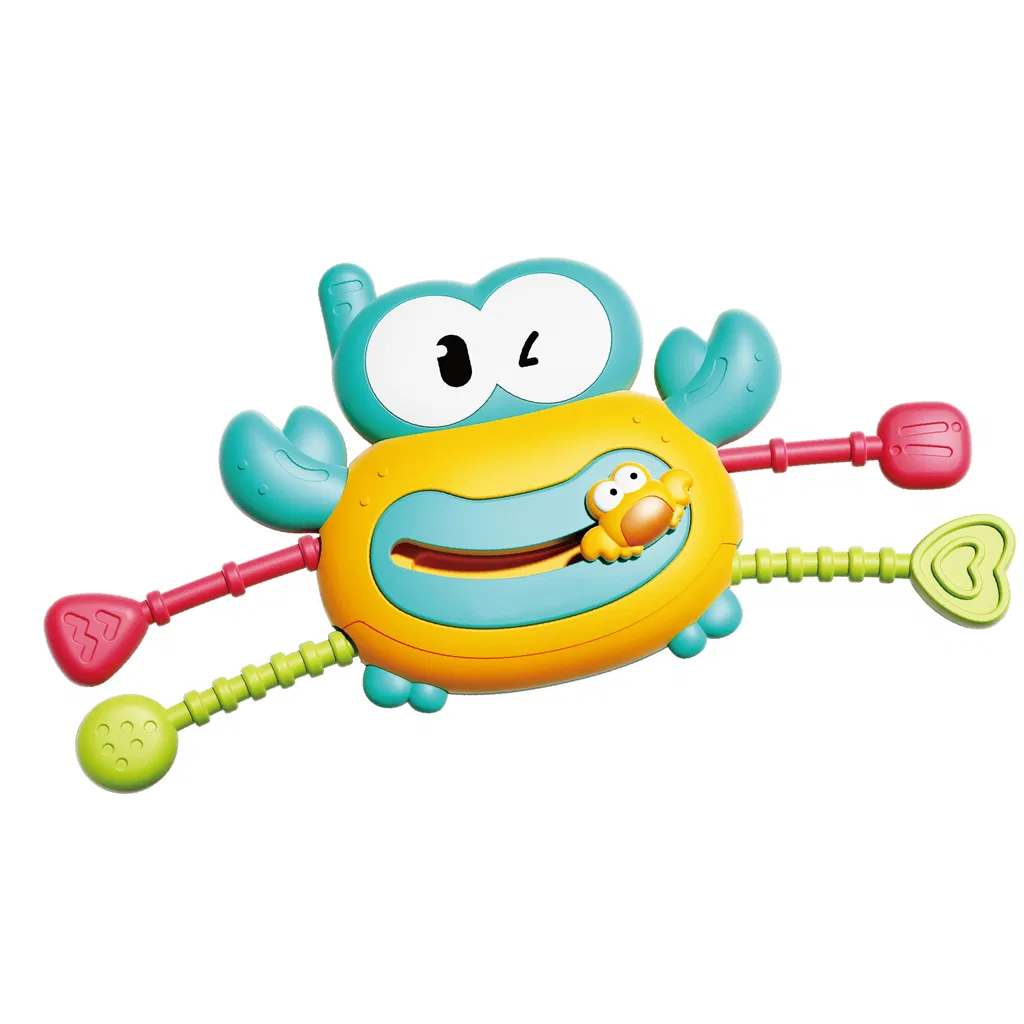 Baby Learning Early Education Toys Finger Crab Push Fun Rotating Hand Rattle Grasping Kids Toy