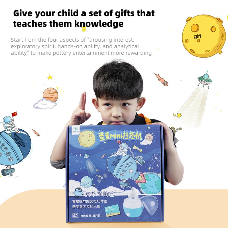 Eggy Mini Potter's Wheel for Kids Safe &amp; Fun Clay Toy Set for Children's Art Craft Creative Learning Stem Gift for Beginners