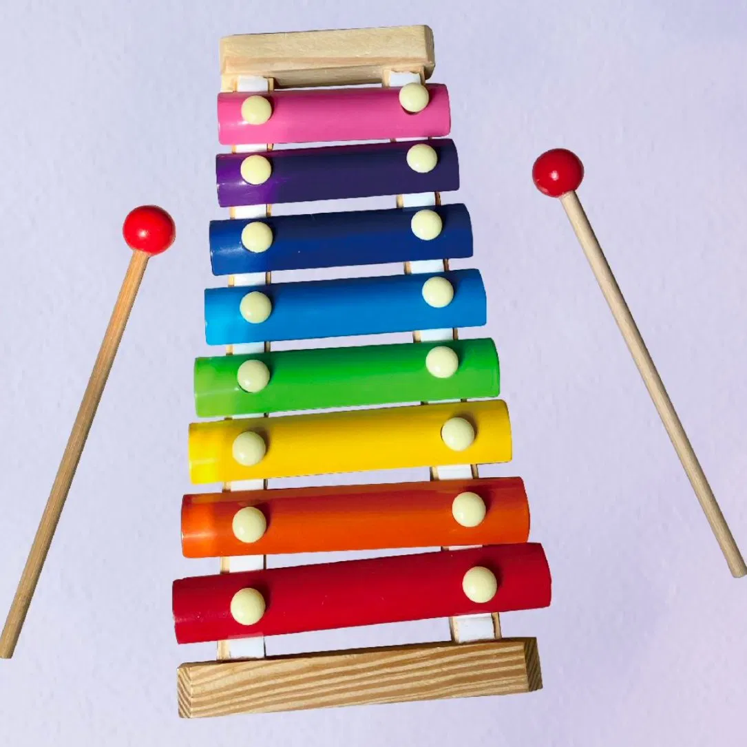 2025 Hot Selling Wooden Mini Thumb Piano 7 Keys Finger Piano Portable Marimba Musical with Lanyard Valentines Gift Kalimba Toys