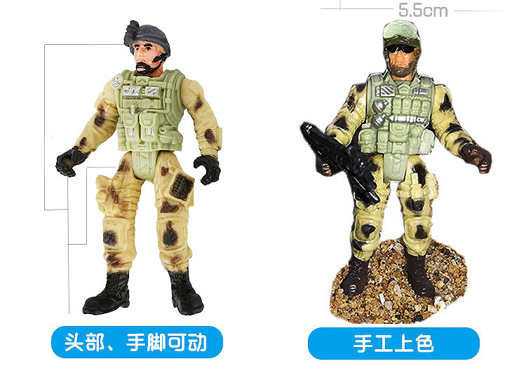 1/10 10cm Action Figure 6PCS Kit Joint Movable Mercenary Police