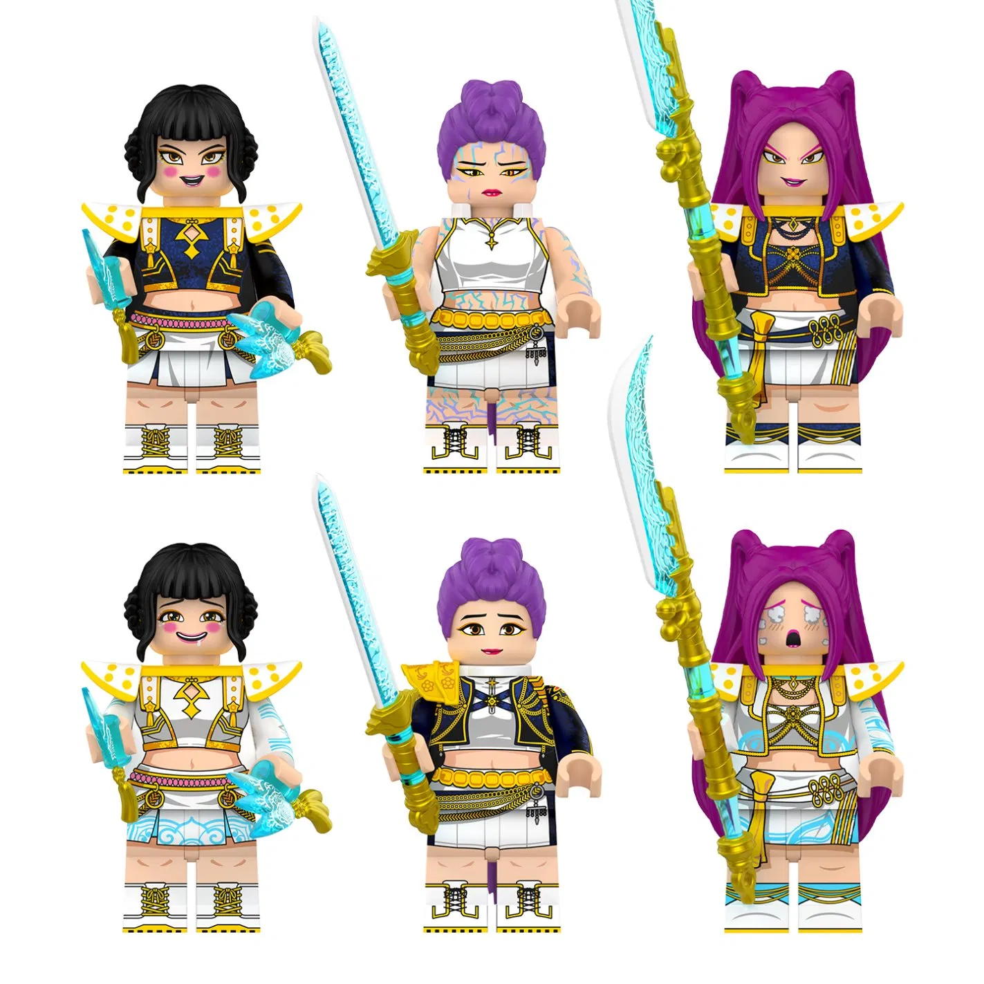 Demon Killer Mira Rumi Zoey Plastic Minifigures Children Building Block Toys