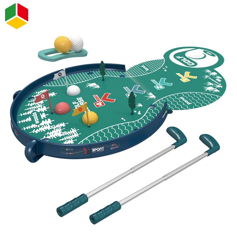 QS Juguetes Customized Golt Sport Club Game Toy Children Education Outdoor Electric Telescopic Club Assembled Kids Play Mini Golf Set Toys