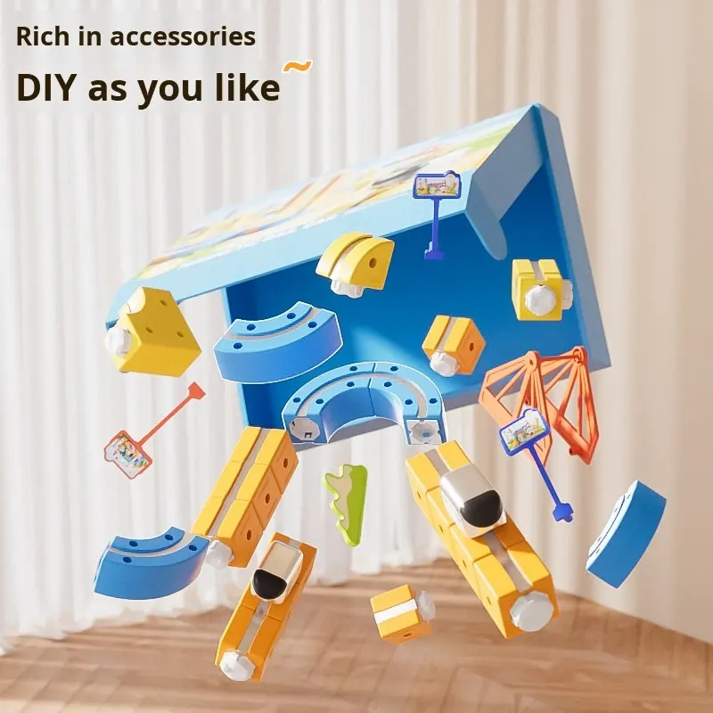 2025 Top Selling New Building Block Rail Car Magic Changeable Children's Girl Boy Puzzle Birthday Gift Assembly Toy Wholesale