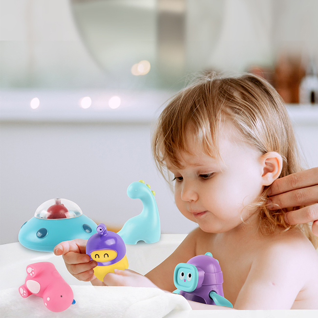 Toddler Cartoon Dinosaur Animal Shower Bath Toy Infant Newborn Swimming Bathtub Play Set Toy Water Thermometer Bathroom Toys