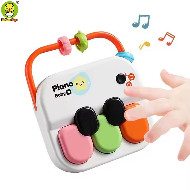 2 in 1 Multifunctional Early Educational Baby Musical Instrument Beaded Piano Toys