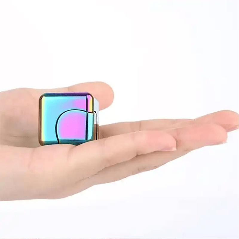 High-Speed Metal Square Anti-Stress Hand Spinner Decompression Fidget Rotating Finger Cube Unisex Gift Item