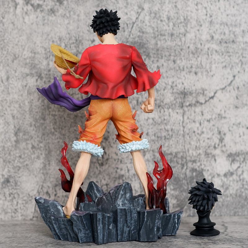 Wholesale 25cm Anime Luffy Nika Ghost Statue Model PVC Action Figure Toys