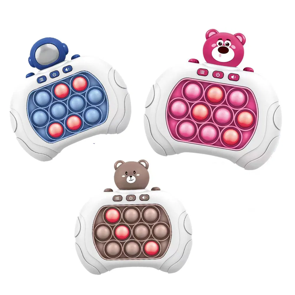 New Arrive Kids Hot Sale Wholesale Educational Stress Relief Fidget Parent-Children Interaction Plastic Electronic Handheld Bubble Quick Push Game Machine Toys