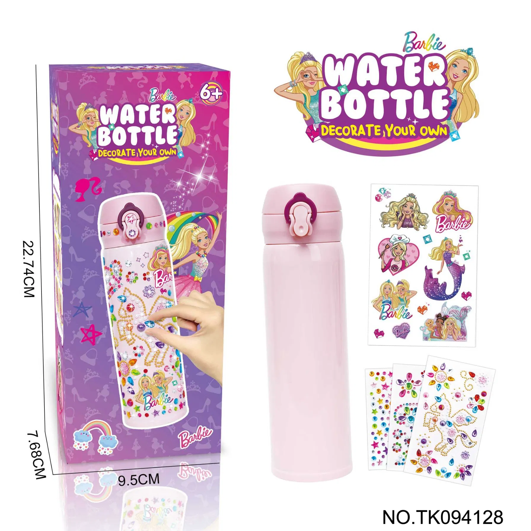 Funny Arts Crafts DIY Creative Stickers Toy Doodle Painting Coloring Water Bottle for Kids