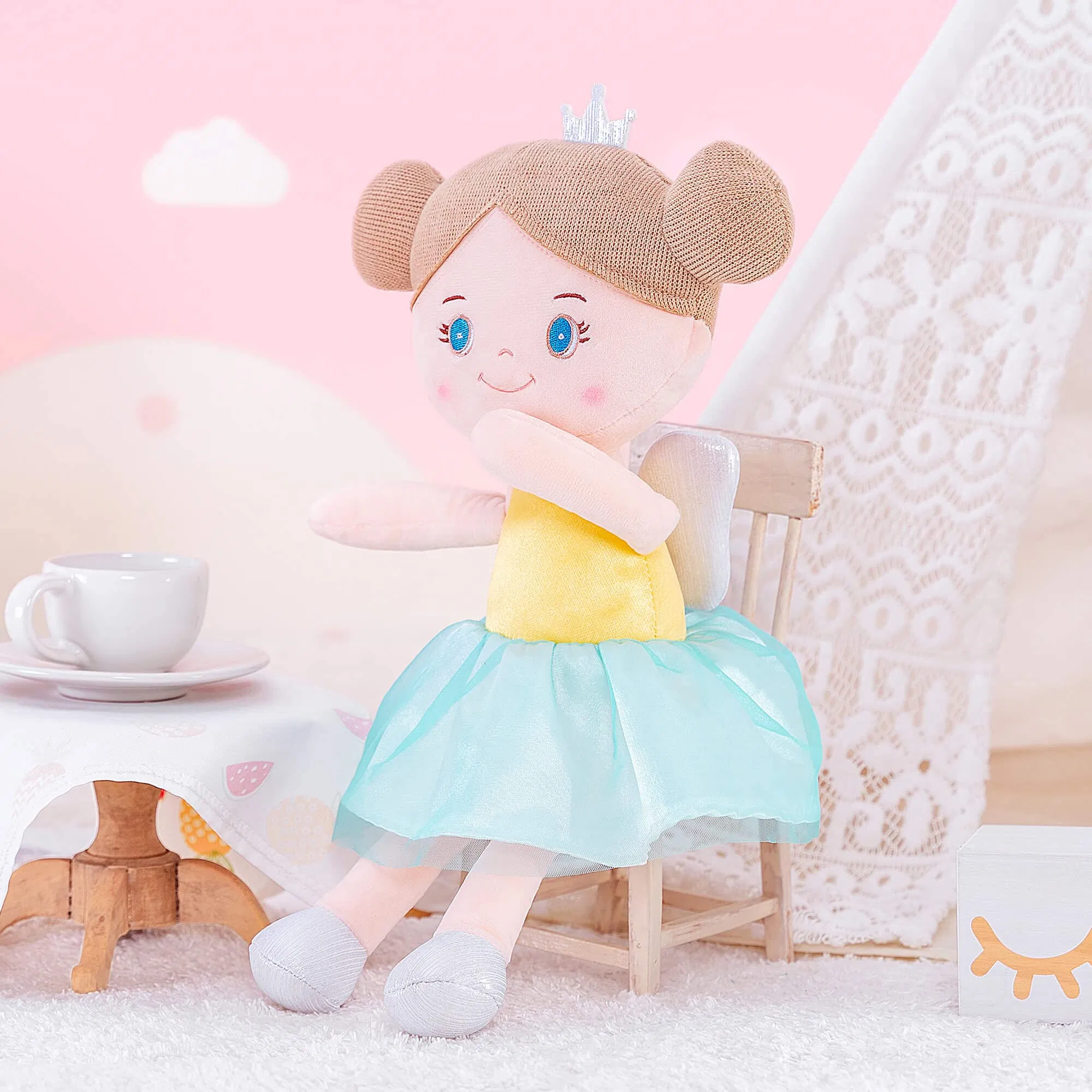 OEM ODM Soft Baby Dolls Stuffed Plush Toy Rag Girl Doll Mu100361 with CE En71 Gcc