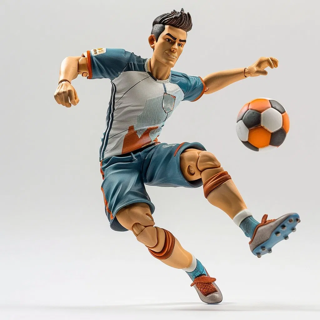 Custom Mini 3D Football Figure Movable Football Action Figure