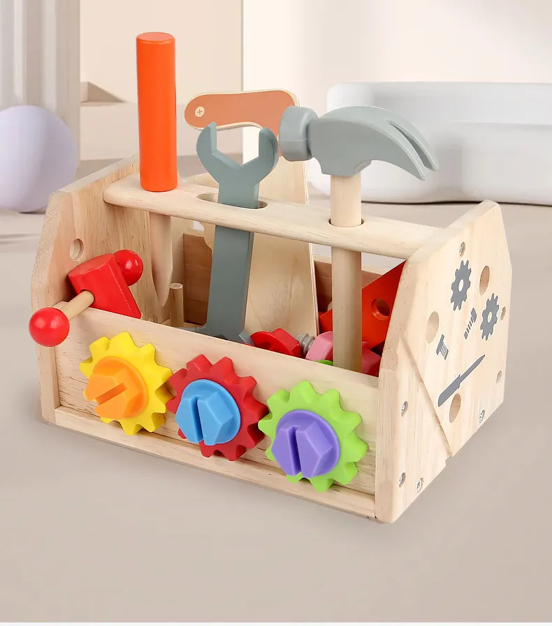 Educational Wooden Play Pretend Toolbox Set 10