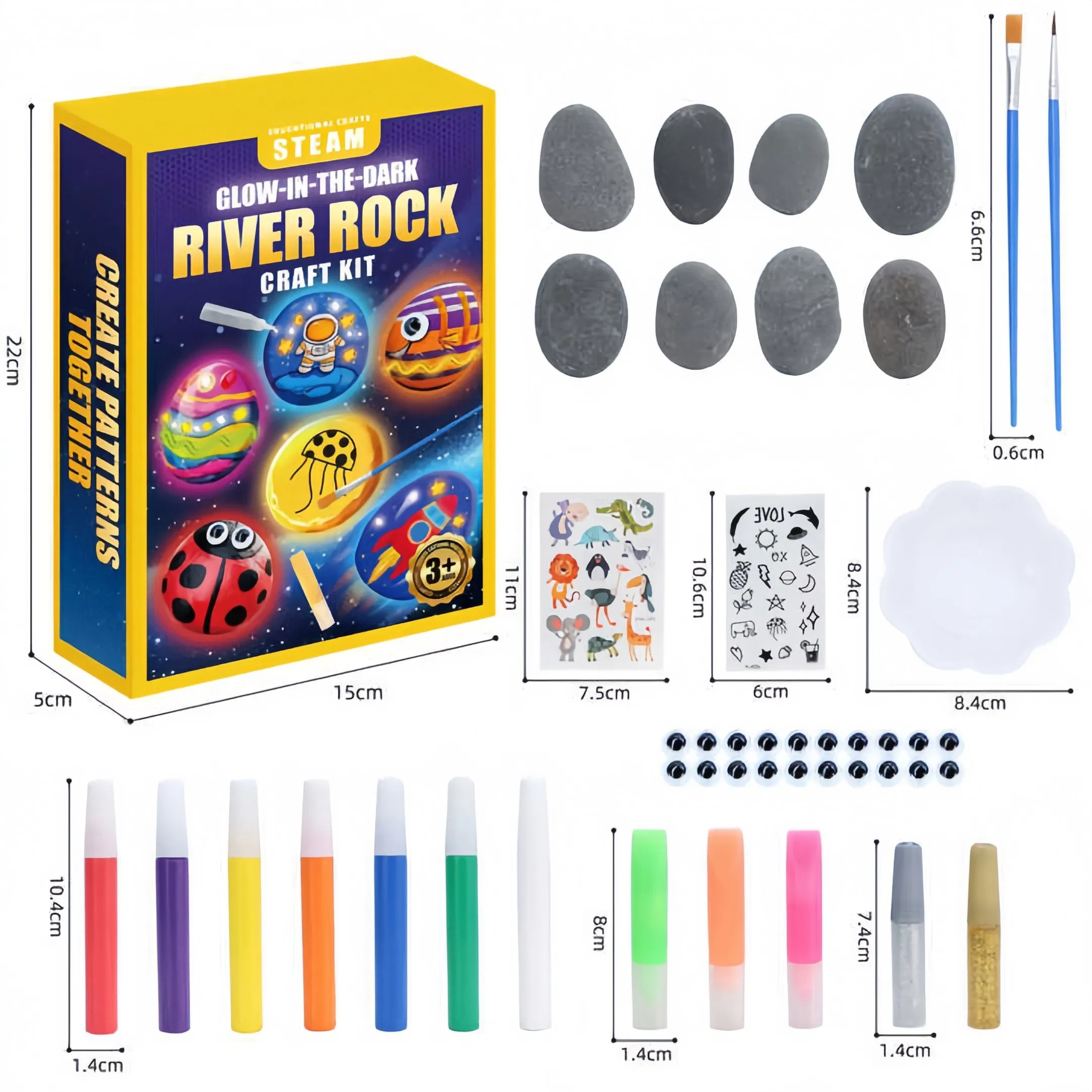 Wholesale Creative Glow in The Dark Rock Painting Set for Children's DIY Art Educational Toy