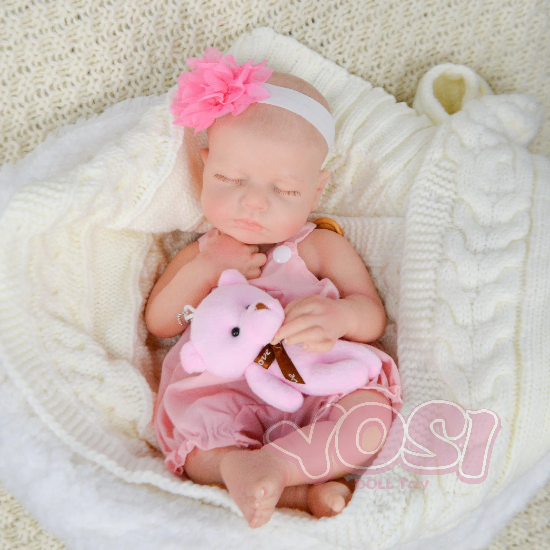 13inch Exquisite Lifelike Baby Doll Toy with Full Body Solid Soft Silicone Reborn Doll Unique Comfortable Touch Doll Toy