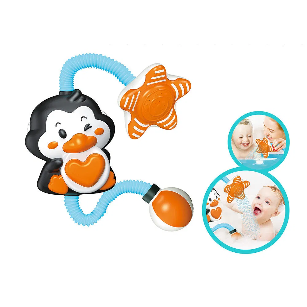 Electric Penguin Shower Pump Water Shower Baby Bathtub Bath Toy