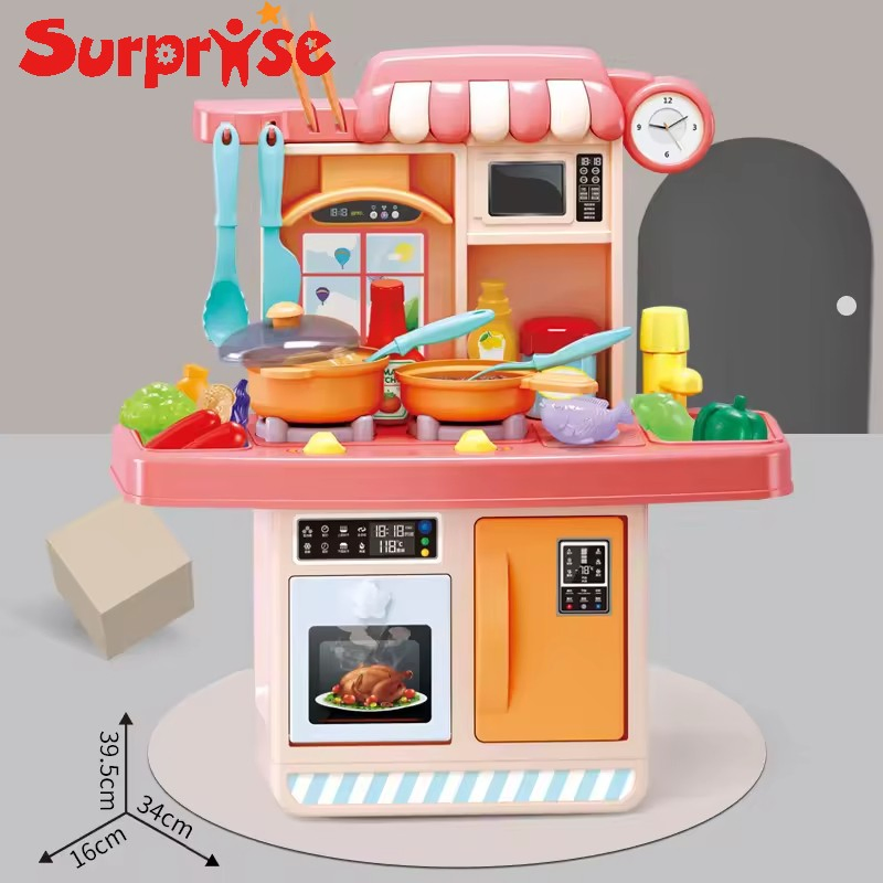 Kitchen Toys Cooking Pretend Play Juguetes Set Children's Toys Spraying Kitchen Set Toys