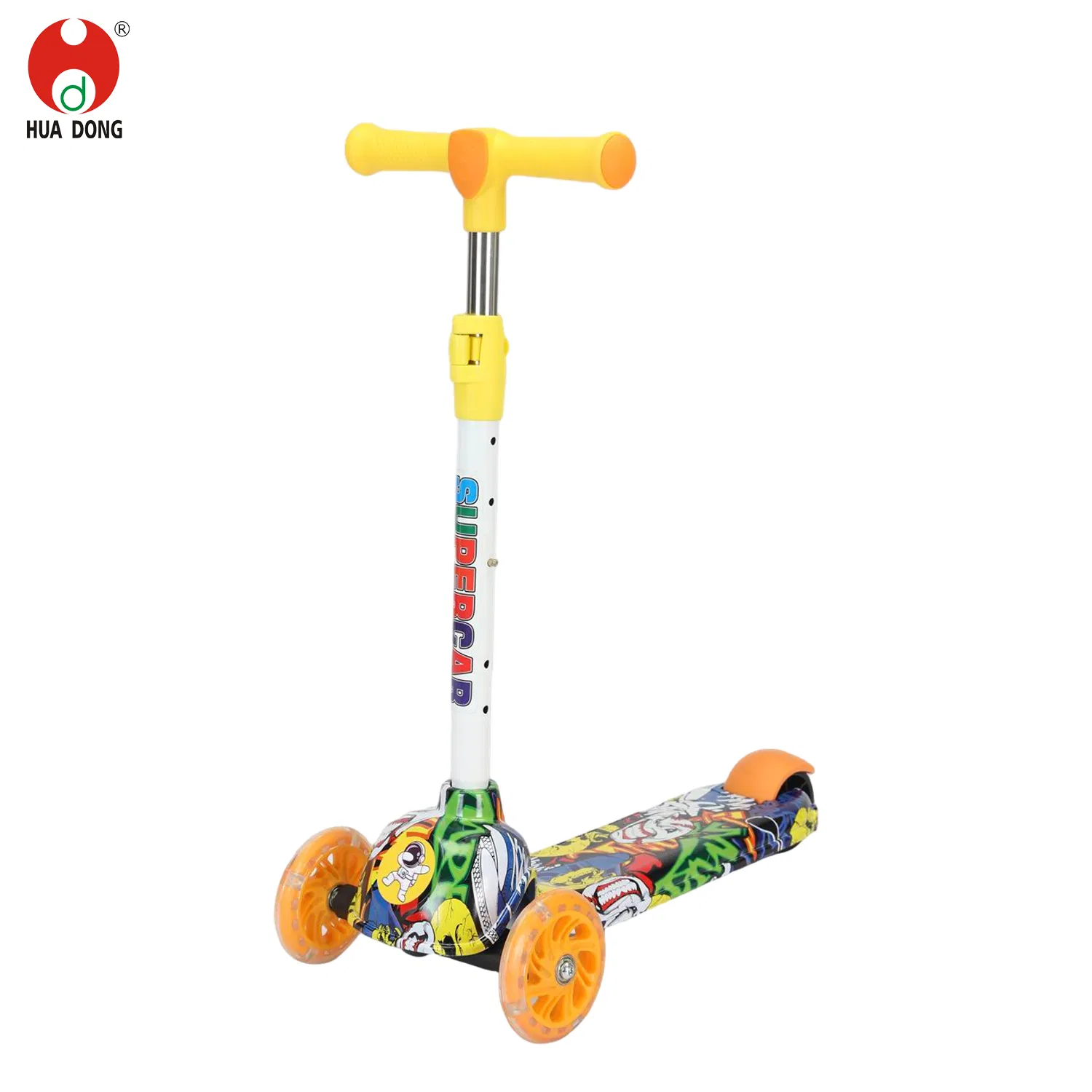 Factory Price Children Toys Colorful Scooter Toys Outdoor Playing Toys Anti-Slip Handlebars Rear Foot Brake Height Adjustment High-quality Kids Scooter Toys