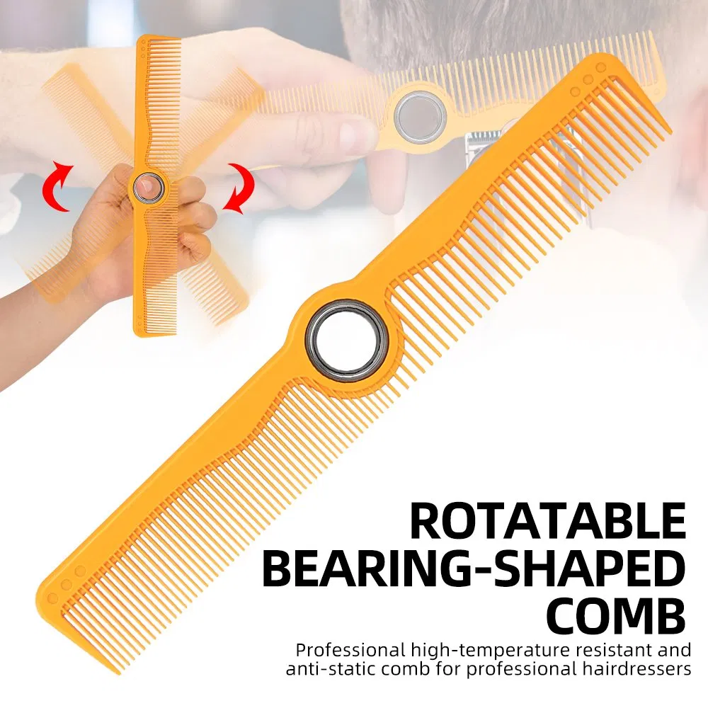 Barber Comb with Fidget Spinner Handle - Heat Resistant Haircut Comb