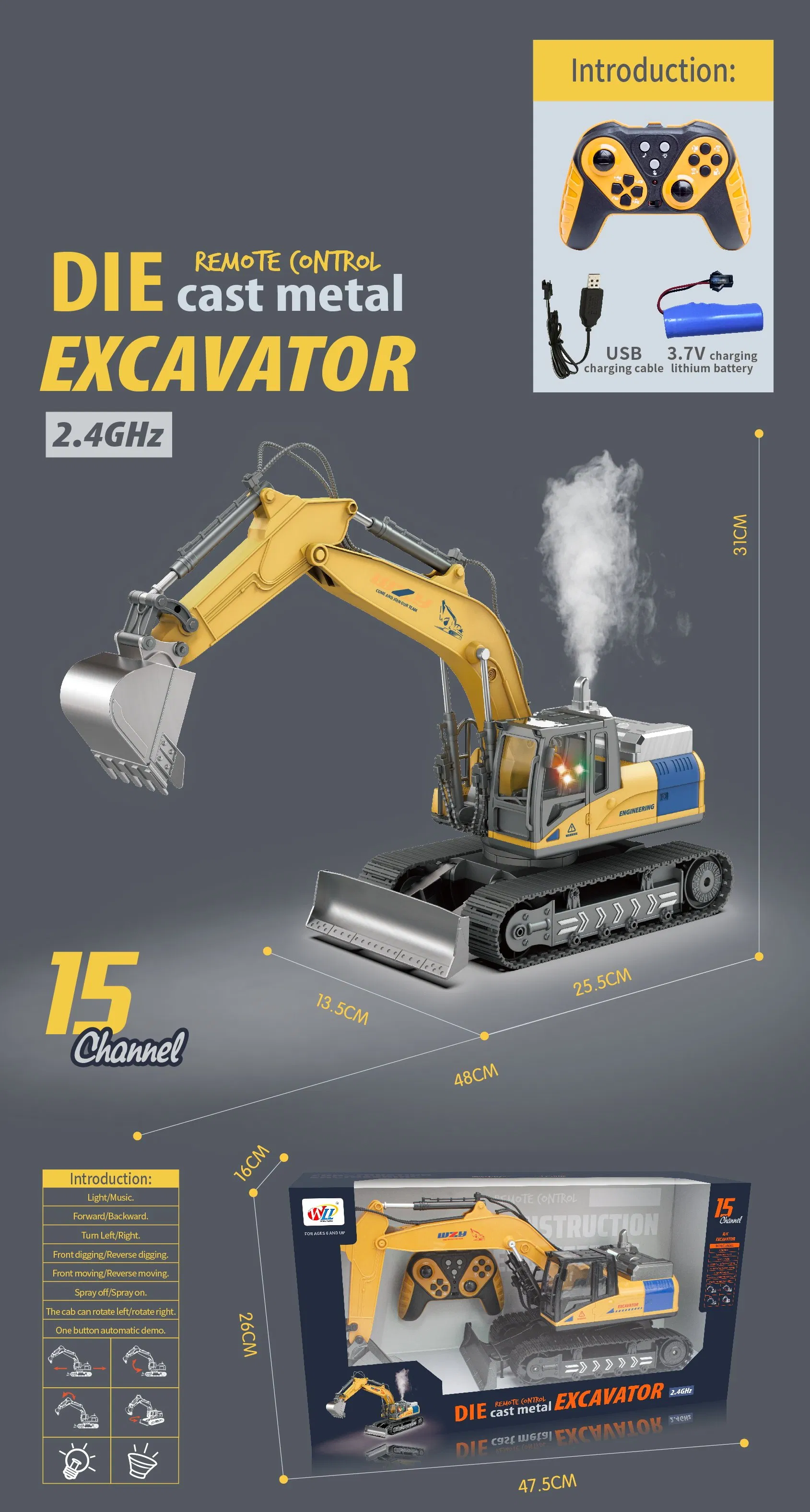 Excavator Toy View 7