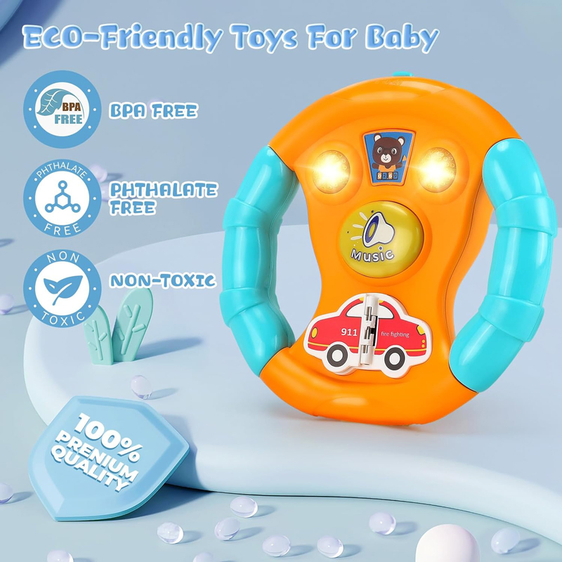 Baby Early Learning Train Crawling Toy with Light Music Gift