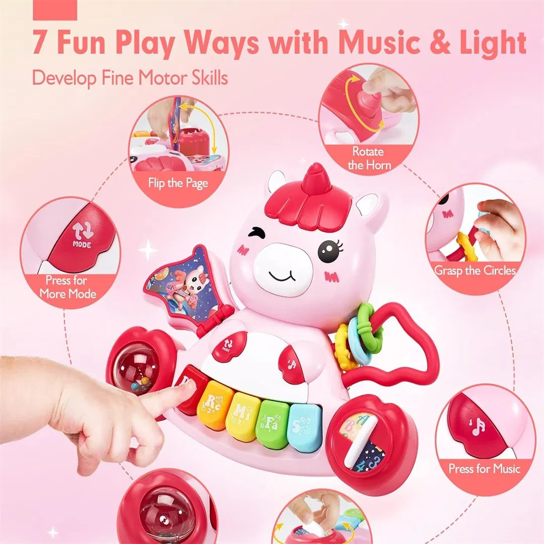 Unicorn Finger Piano - Baby Early Learning Musical Instrument Toys