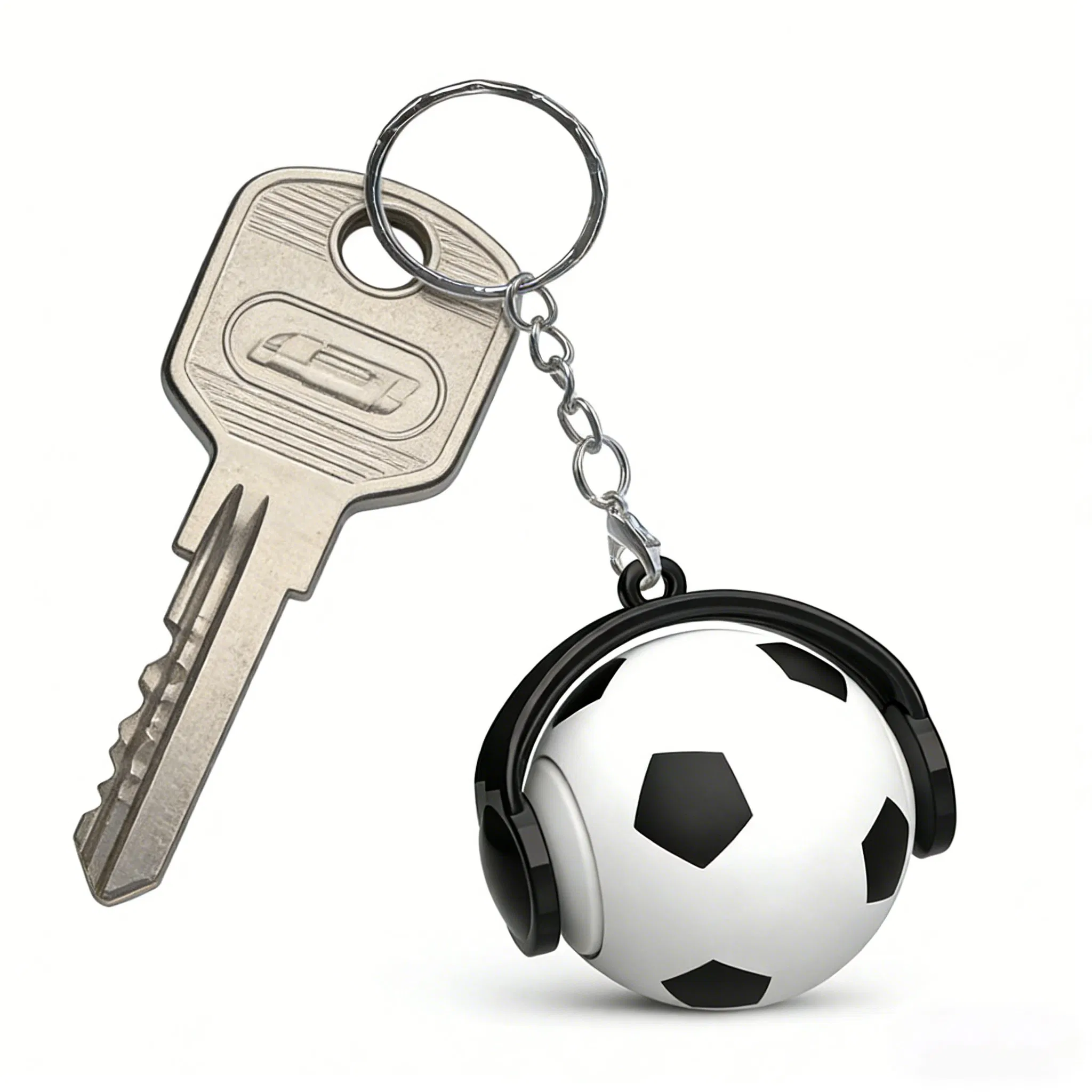 Soccer Ball Fidget Spinner Keychain 5cm Mini Finger Stress Relief Toy for Travel Gift Football Fan Souvenir Bulk Wholesale