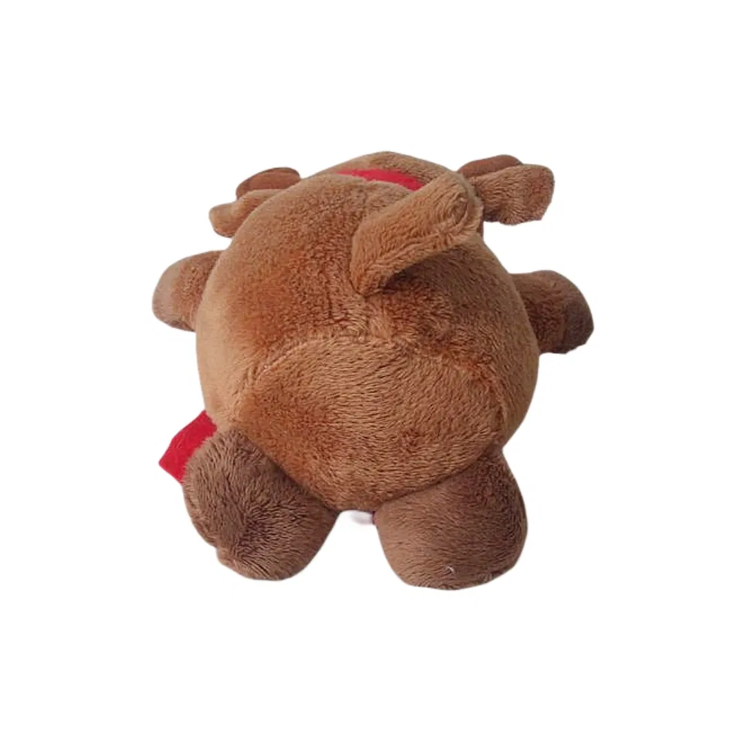 Christmas Mascot Moose Soft Plush Toy Stuffed with Scarf Gift