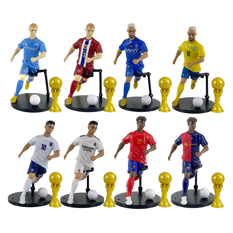 19cm PVC Sports Action Figures Football Star Ronaldo Mbappe Toy Collectibles