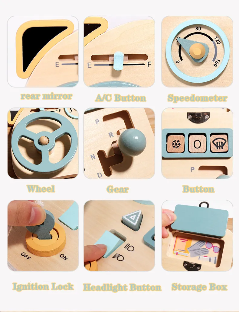 Montessori Toy Pretend Play Kids Driving Toys