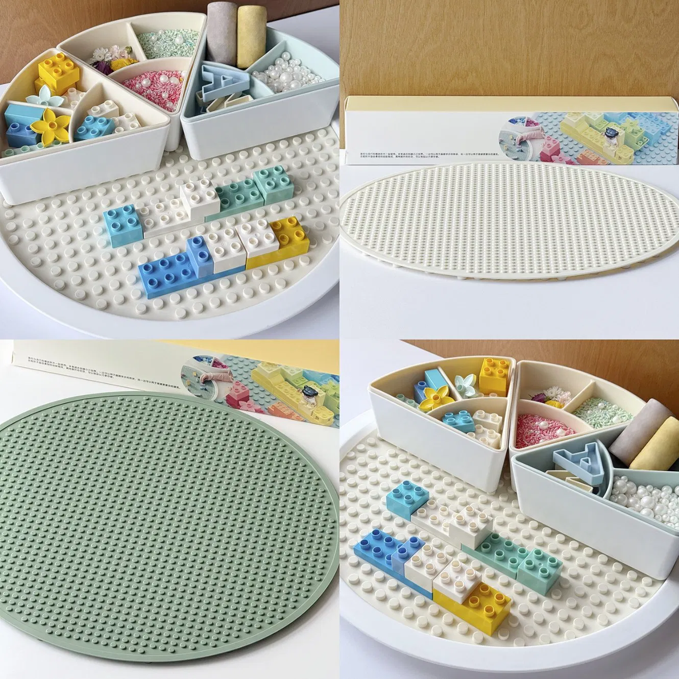 Children's Silicone Mat Double-Sided Building Block Toys